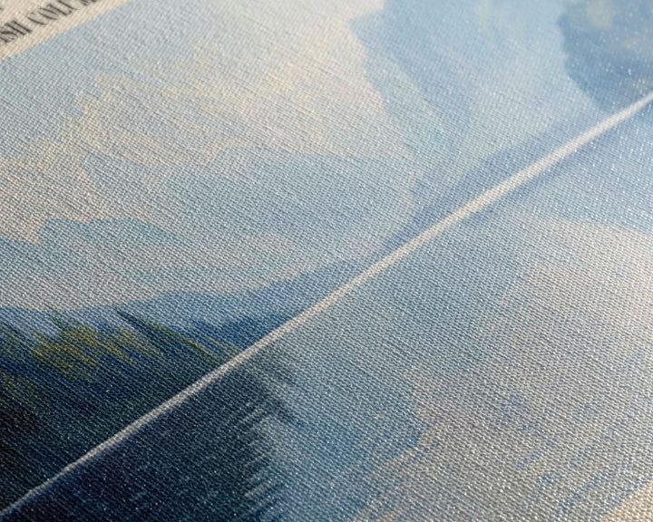 Atlin Lake Panoramic Framed Canvas Print, Lake House Decor, Minimalist Art, Travel Poster, Scenic View, Nature Wall Art