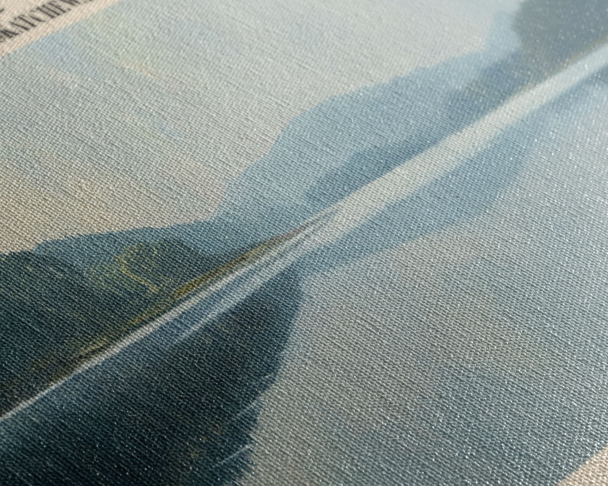 Dore Lake Framed Canvas Print, Lake House Decor, Panoramic Wall Art, Travel Poster, Rustic Lake Painting, Home Decor