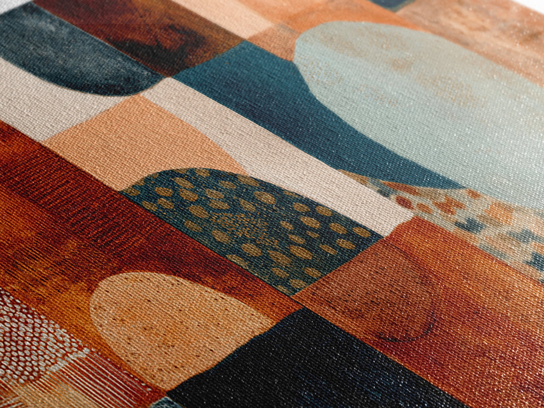 Warm Terra Cotta Abstract Landscape Canvas Print, Mediterranean Art, Room Decor, Living Room Decor, Azure, Printable Art, MAR-2x1-82