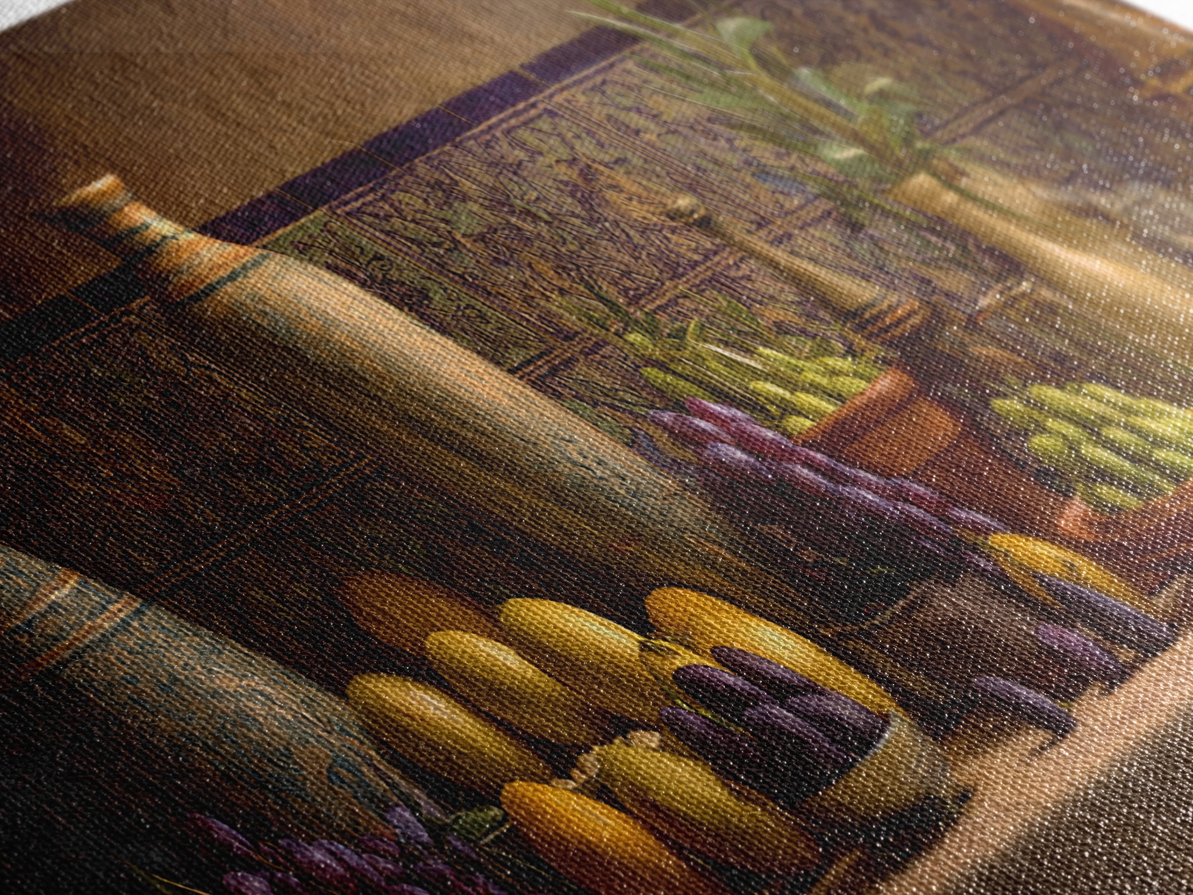 Figs Olives and Cheese Still Life Canvas Print, Mediterranean Art, Gallery Wall Art, Living Room Decor, Fine Art, Azure, MAR-3x1-96