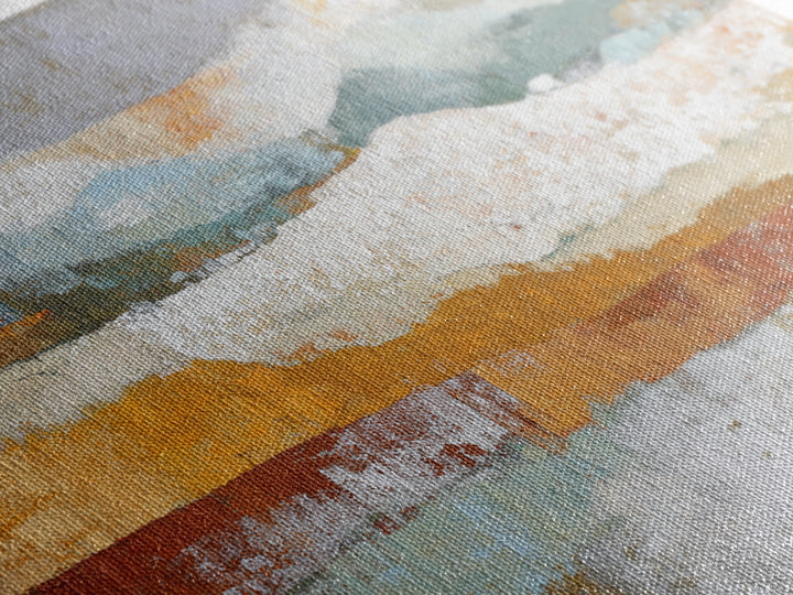 Warm Terra Cotta Abstract Landscape Framed Canvas Print, Mediterranean Art, Modern Wall Art, Living Room Decor, Watercolor Art, MAR-3x2-90