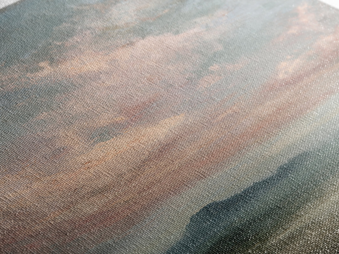 Blush and Taupe Cloudscape Framed Canvas Print, Master Bedroom, Statement Artwork, Bedroom Decor, Fine Art, Sanctuary, MAS-1x1-78