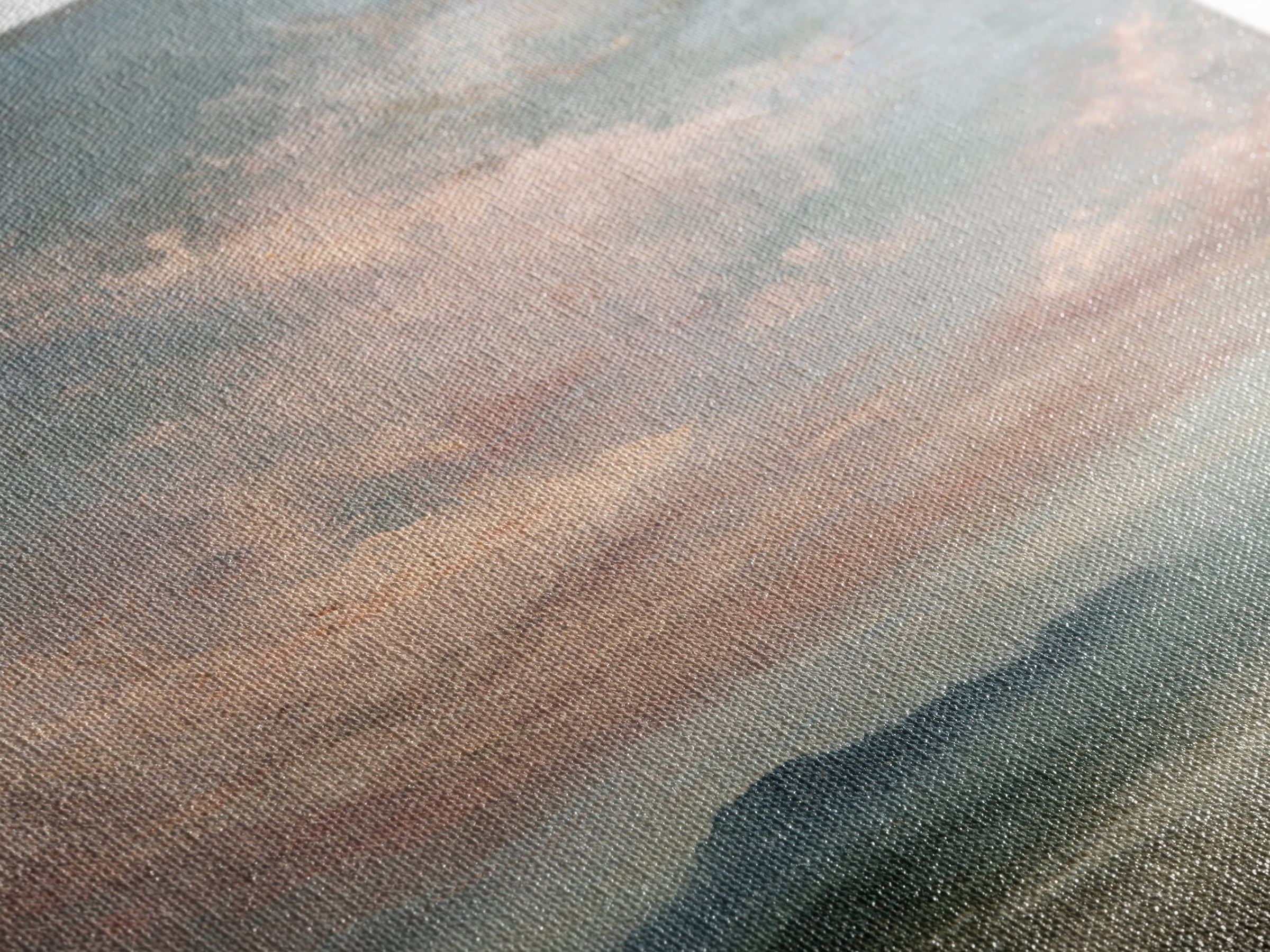 Blush and Taupe Cloudscape Framed Canvas Print, Master Bedroom, Statement Artwork, Bedroom Decor, Fine Art, Sanctuary, MAS-1x1-78