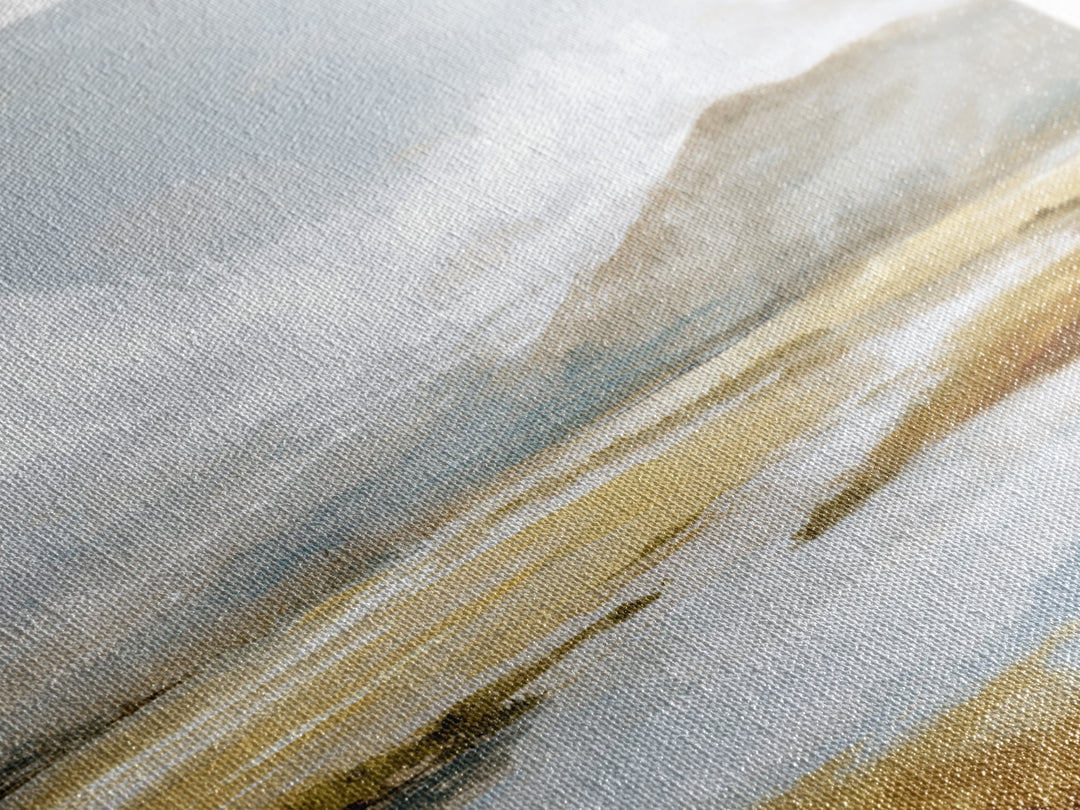 Soft Mountain Ridge Canvas Print, Master Bedroom, Minimalist Decor, Bedroom Decor, Oil Painting, Sanctuary, Farmhouse Decor, MAS-1x1-85