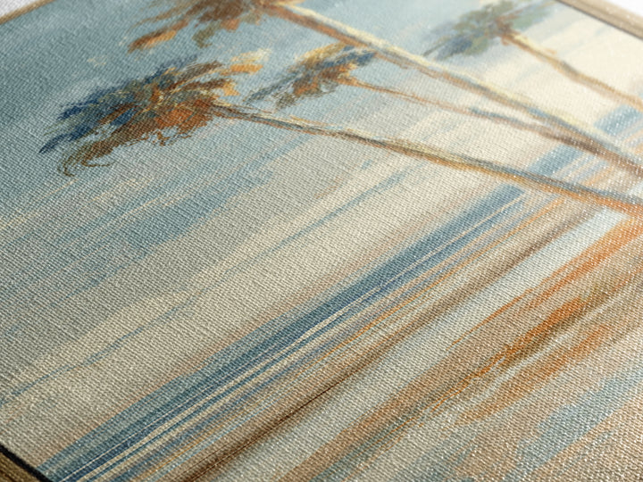 Hotel Coastal Landscape Canvas Print, Master Bedroom, Farmhouse Wall Art, Bedroom Decor, Oil Painting, Sanctuary, MAS-1x3-33