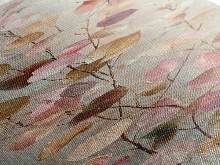 Gentle Eucalyptus Watercolor Branches Canvas Print, Master Bedroom, Living Room Prints, Bedroom Decor, Fine Art, Sanctuary, MAS-1x3-72
