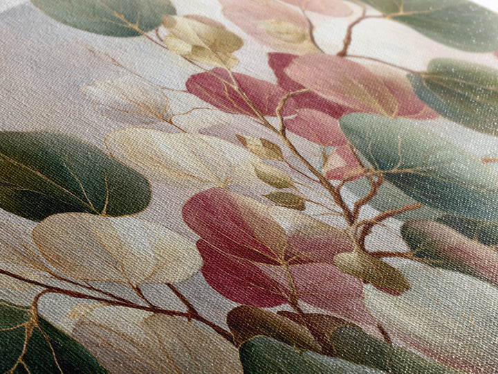 Gentle Eucalyptus Watercolor Branches Framed Canvas Print, Master Bedroom, Large Wall Art, Bedroom Decor, Fine Art, Sanctuary, MAS-2x1-56