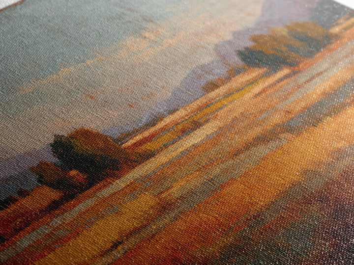 Lavender Field at Twilight Canvas Print, Master Bedroom, Wall Art, Bedroom Decor, Oil Painting, Sanctuary, Bedroom Wall Art, MAS-2x1-62