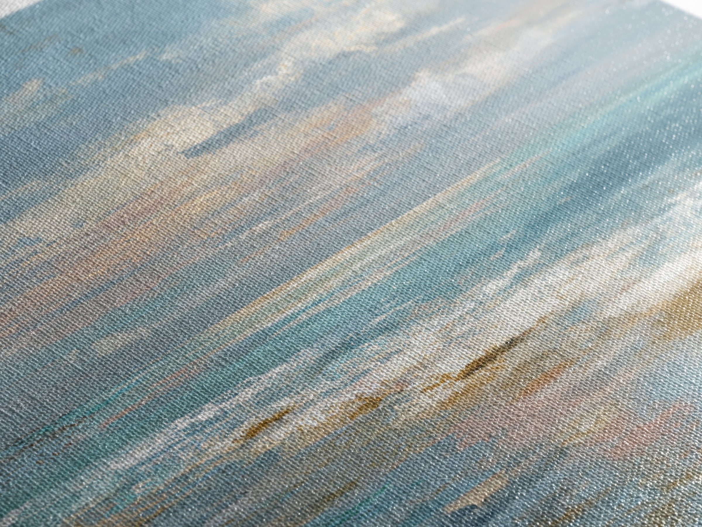 Hotel Coastal Landscape Canvas Print, Master Bedroom, Farmhouse Wall Art, Bedroom Decor, Oil Painting, Sanctuary, MAS-2x1-89