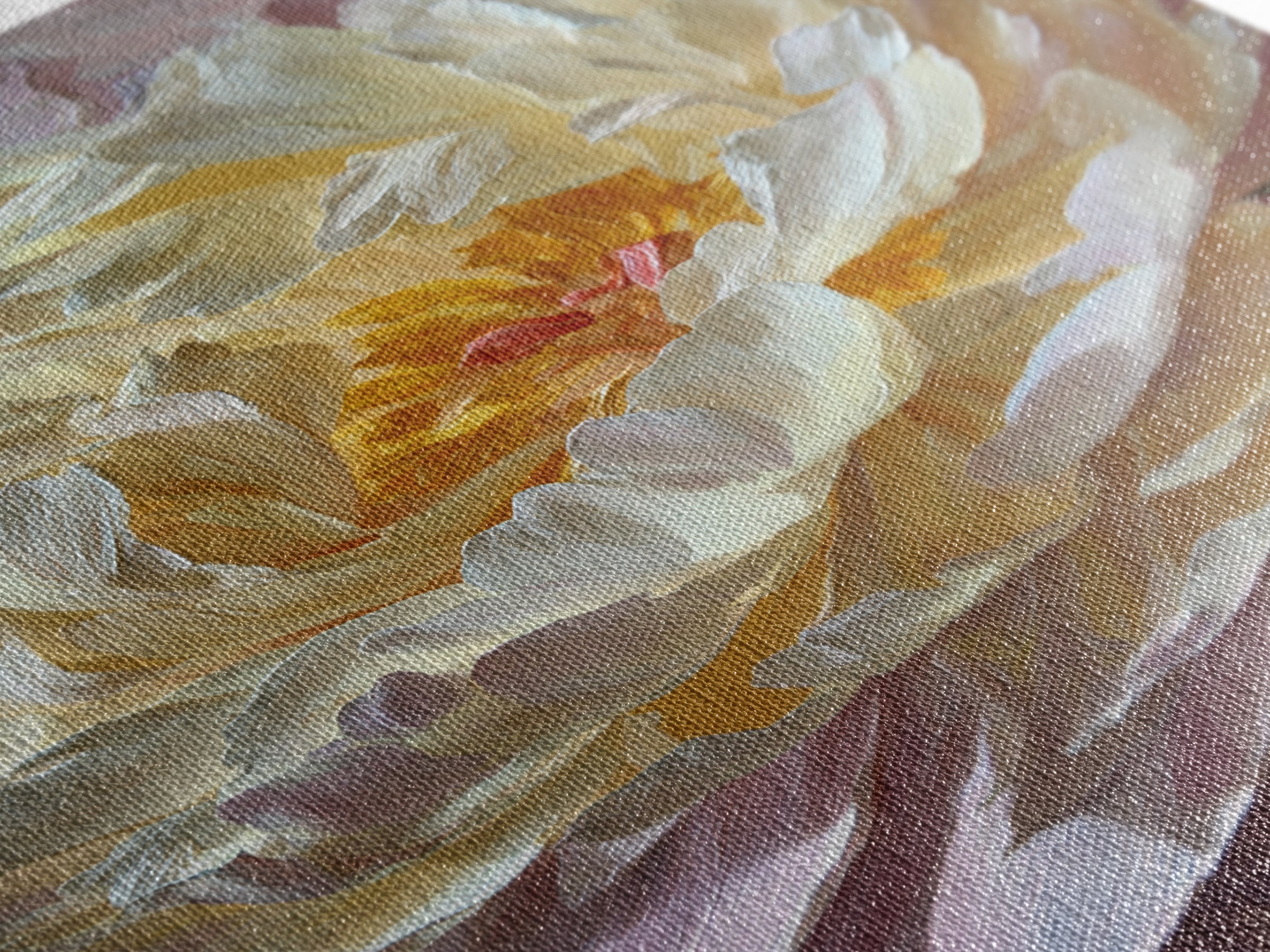 Romantic Neutral Peony Closeup Framed Canvas Print, Master Bedroom, Wall Art Prints, Bedroom Decor, Fine Art, Sanctuary, MAS-2x3-34