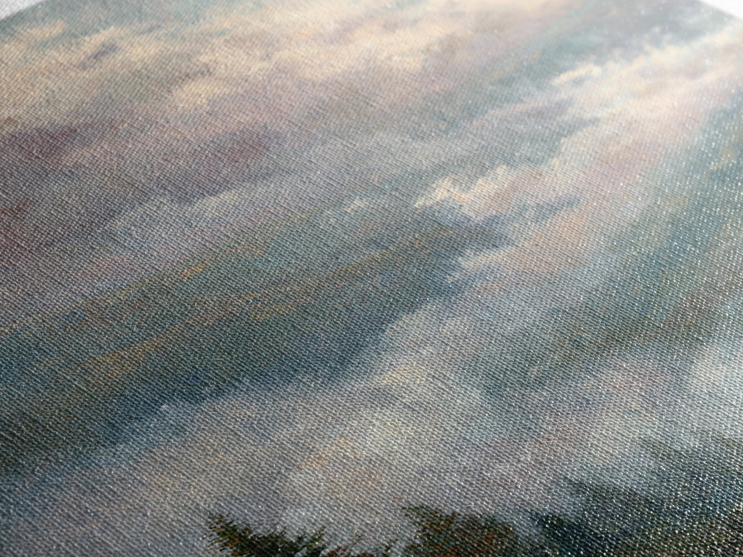 Blush and Taupe Cloudscape Framed Canvas Print, Master Bedroom, Large Wall Art, Bedroom Decor, Sanctuary, Bedroom Prints, MAS-2x3-38