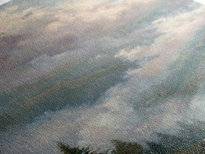 Blush and Taupe Cloudscape Framed Canvas Print, Master Bedroom, Large Wall Art, Bedroom Decor, Sanctuary, Bedroom Prints, MAS-2x3-38
