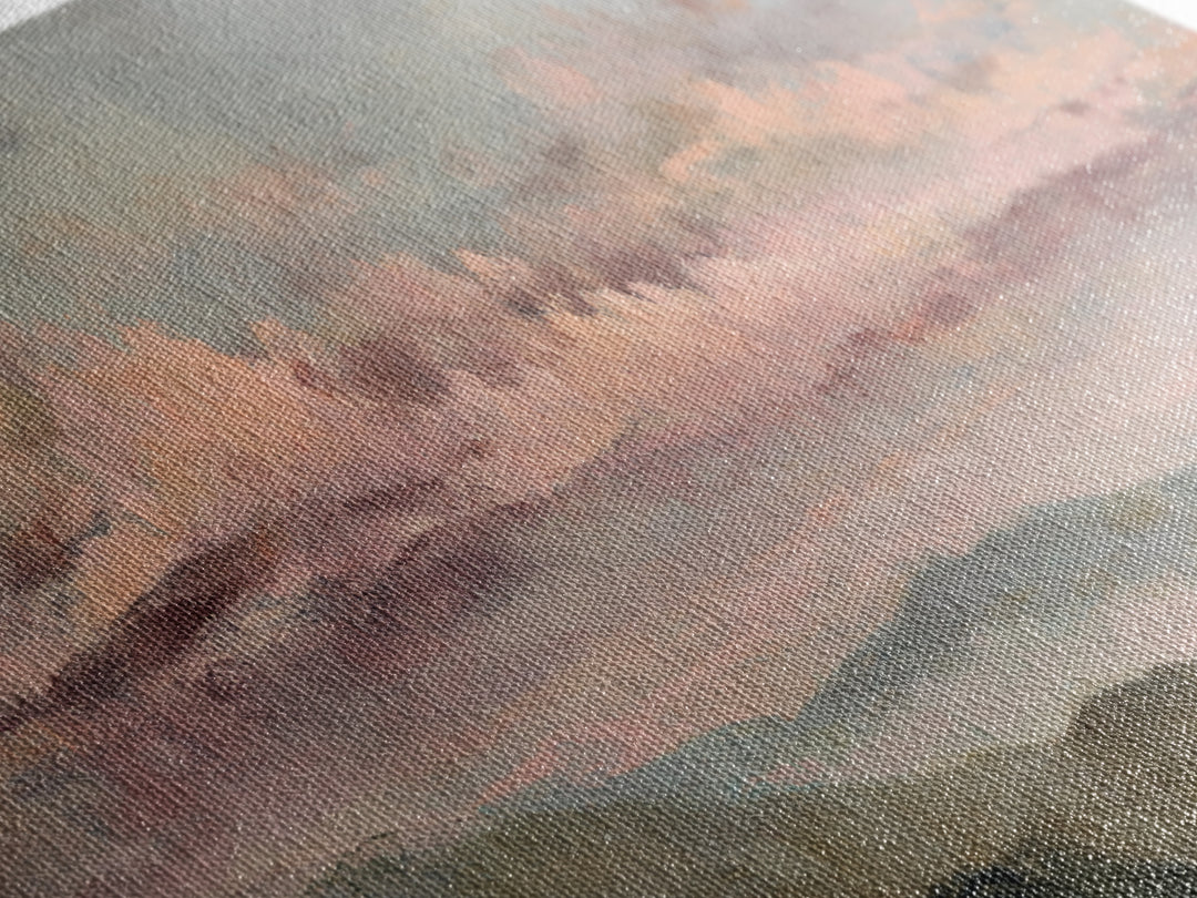 Blush and Taupe Cloudscape Canvas Print, Master Bedroom, Bedroom Decor, Abstract Art, Sanctuary, Printable Art, MAS-3x1-22