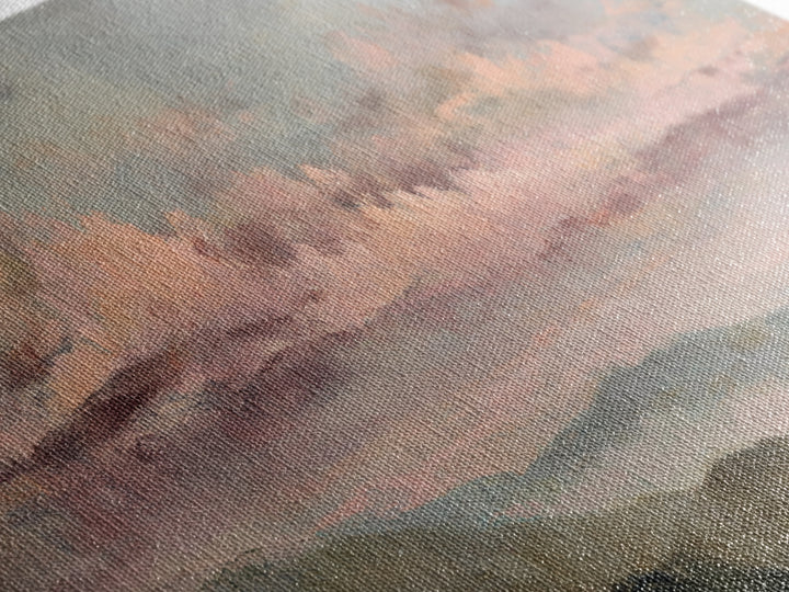 Blush and Taupe Cloudscape Canvas Print, Master Bedroom, Bedroom Decor, Abstract Art, Sanctuary, Printable Art, MAS-3x1-22