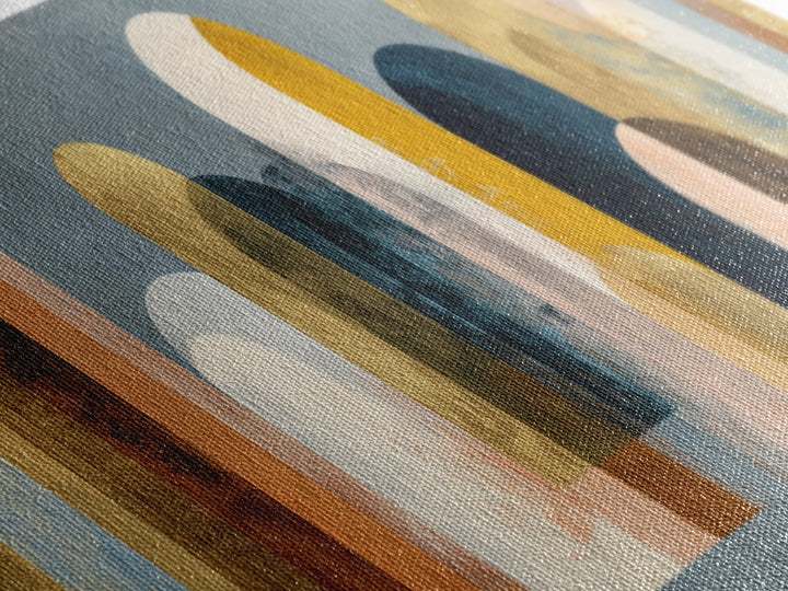Gold Accented Abstract Arches Canvas Print, Master Bedroom, Textured Painting, Bedroom Decor, Abstract Art, Sanctuary, MAS-3x1-48