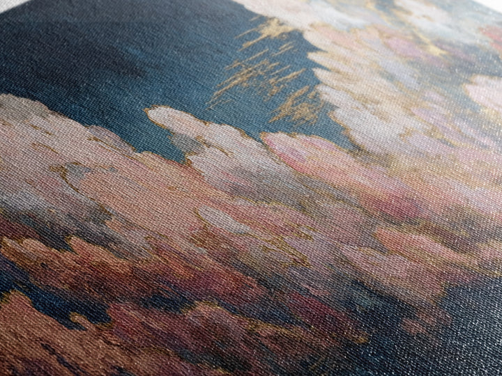 Blush and Taupe Cloudscape Canvas Print, Master Bedroom, Wall Art, Bedroom Decor, Oil Painting, Sanctuary, Bedroom Wall Art, MAS-3x1-70