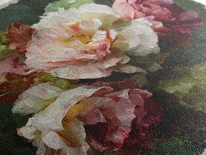 Baroque Roses Mixed Canvas Print, Maximalist Art, Leopard Print, Living Room Decor, Abstract Art, Maximal, Minimalist Decor, MAX-1x1-54