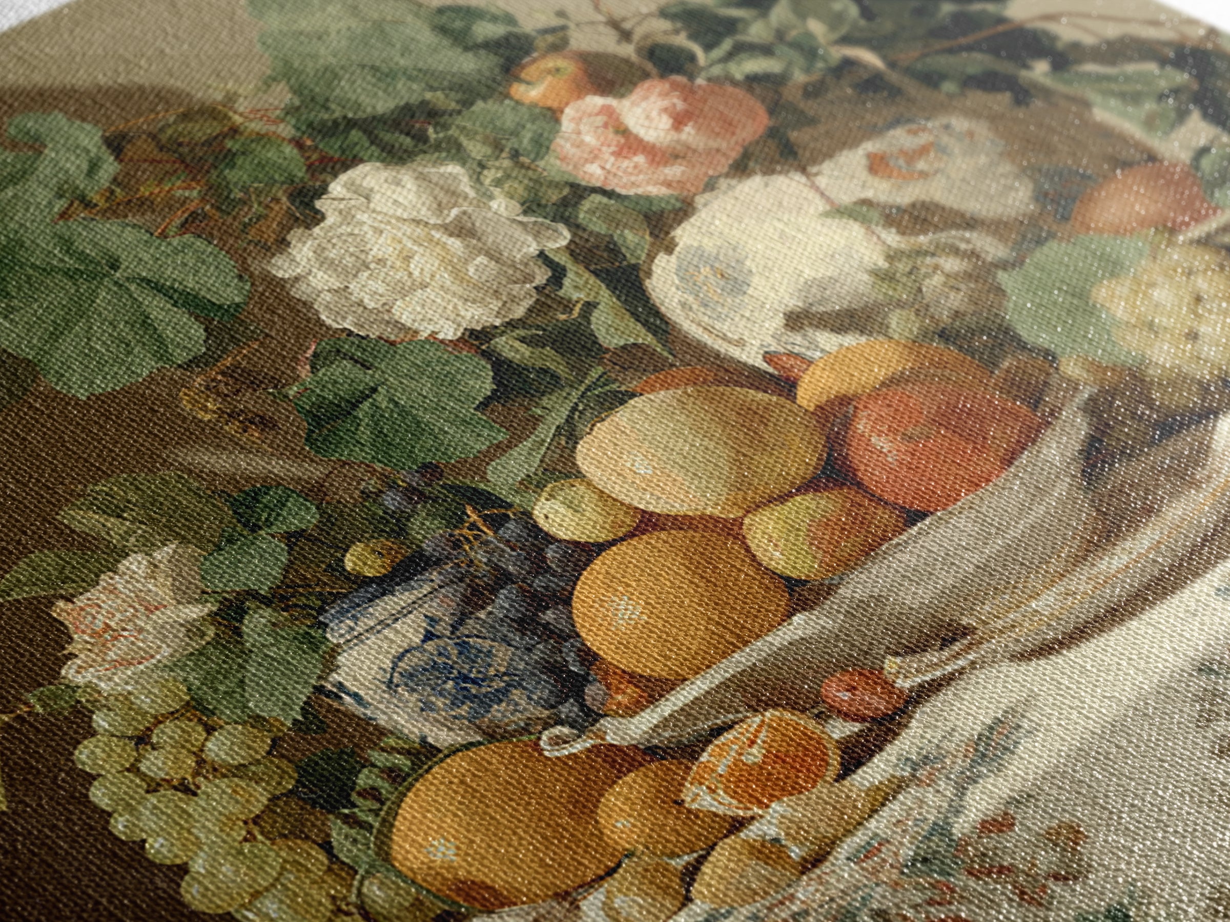 Rococo Fruit Feast Framed Canvas Print, Maximalist Art, Neutral Decor, Living Room Decor, Fine Art, Maximal, Home Decor, MAX-1x1-63