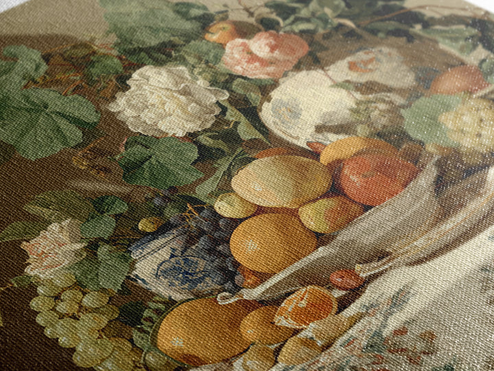 Rococo Fruit Feast Framed Canvas Print, Maximalist Art, Neutral Decor, Living Room Decor, Fine Art, Maximal, Home Decor, MAX-1x1-63