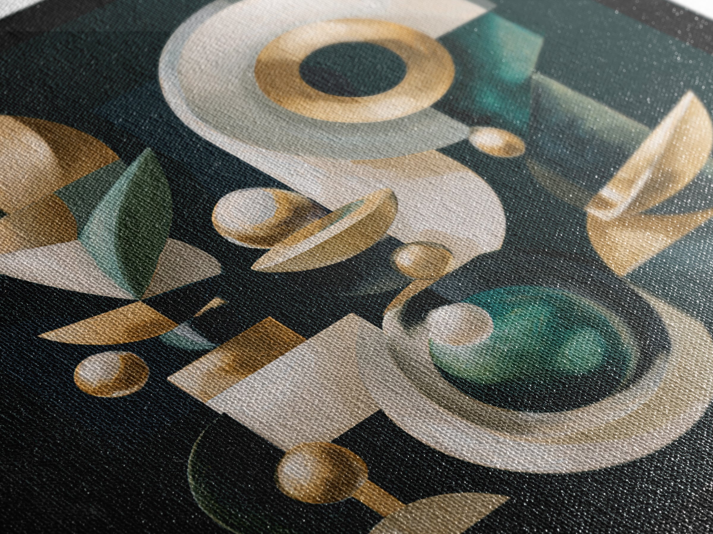 Surreal Room of Floating Objects as Decorative Canvas Print, Maximalist Art, Digital Prints, Living Room Decor, Maximal, MAX-1x1-81