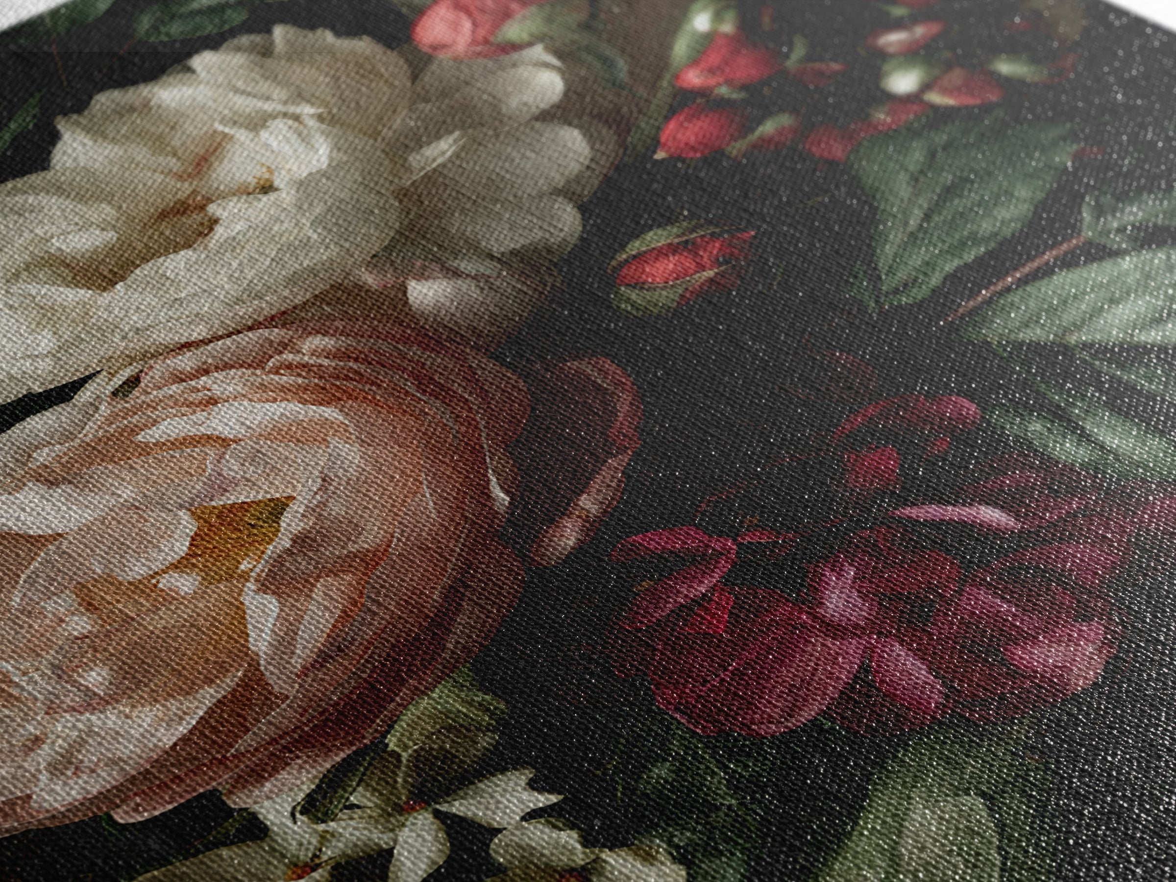 Baroque Roses Mixed Canvas Print, Maximalist Art, Wall Art, Living Room Decor, Abstract Art, Maximal, Printable Art, MAX-2x3-14