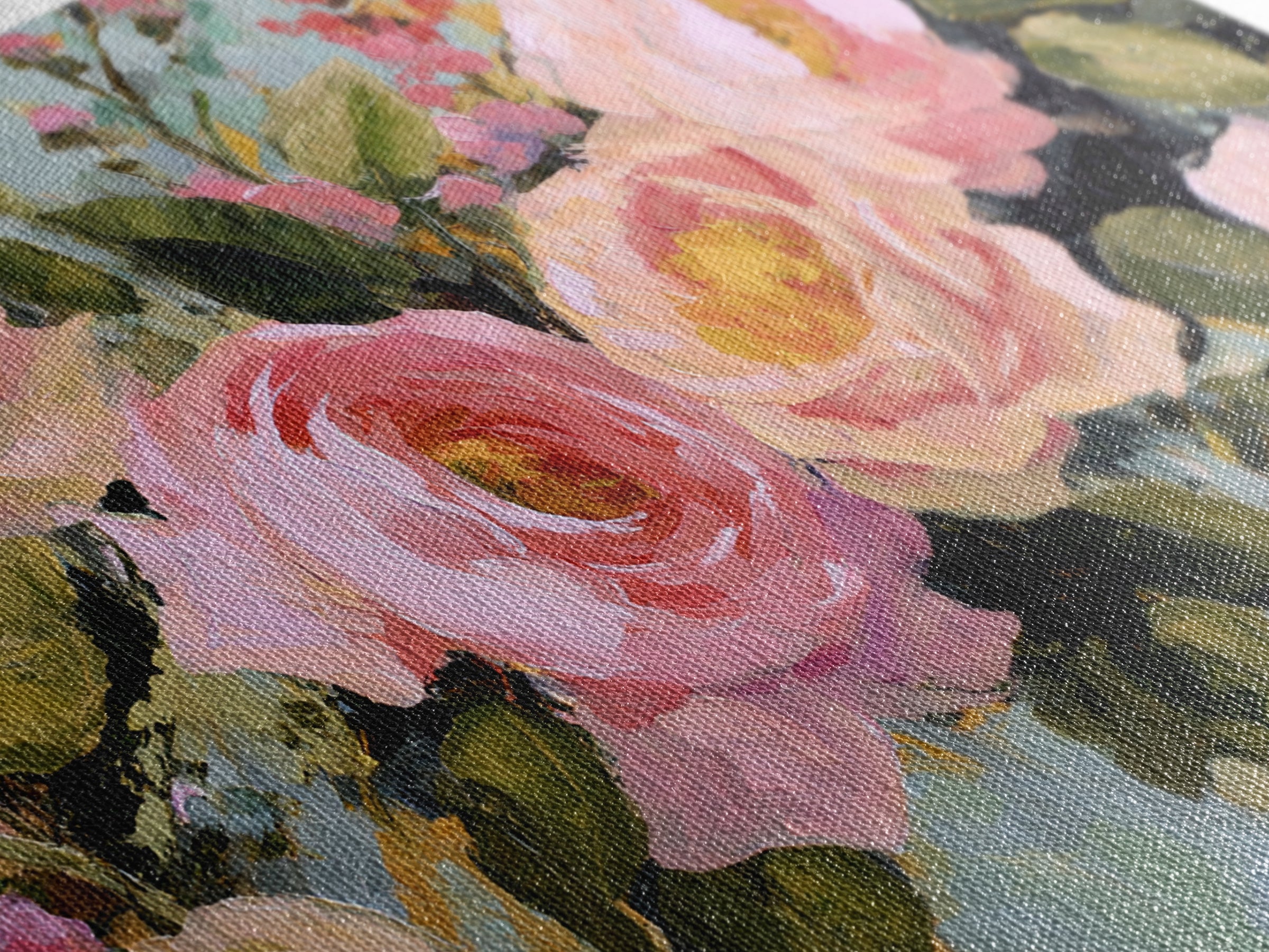 Baroque Roses Mixed Canvas Print, Maximalist Art, Living Room Wall Art, Living Room Decor, Abstract Art, Maximal, Boho Decor, MAX-3x2-34