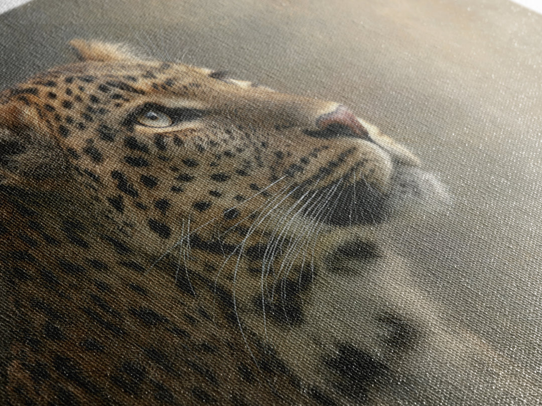 Rainbow Leopard Portrait Canvas Print, Maximalist Art, Digital Prints, Living Room Decor, Fine Art, Maximal, Abstract Wall Art, MAX-3x2-88
