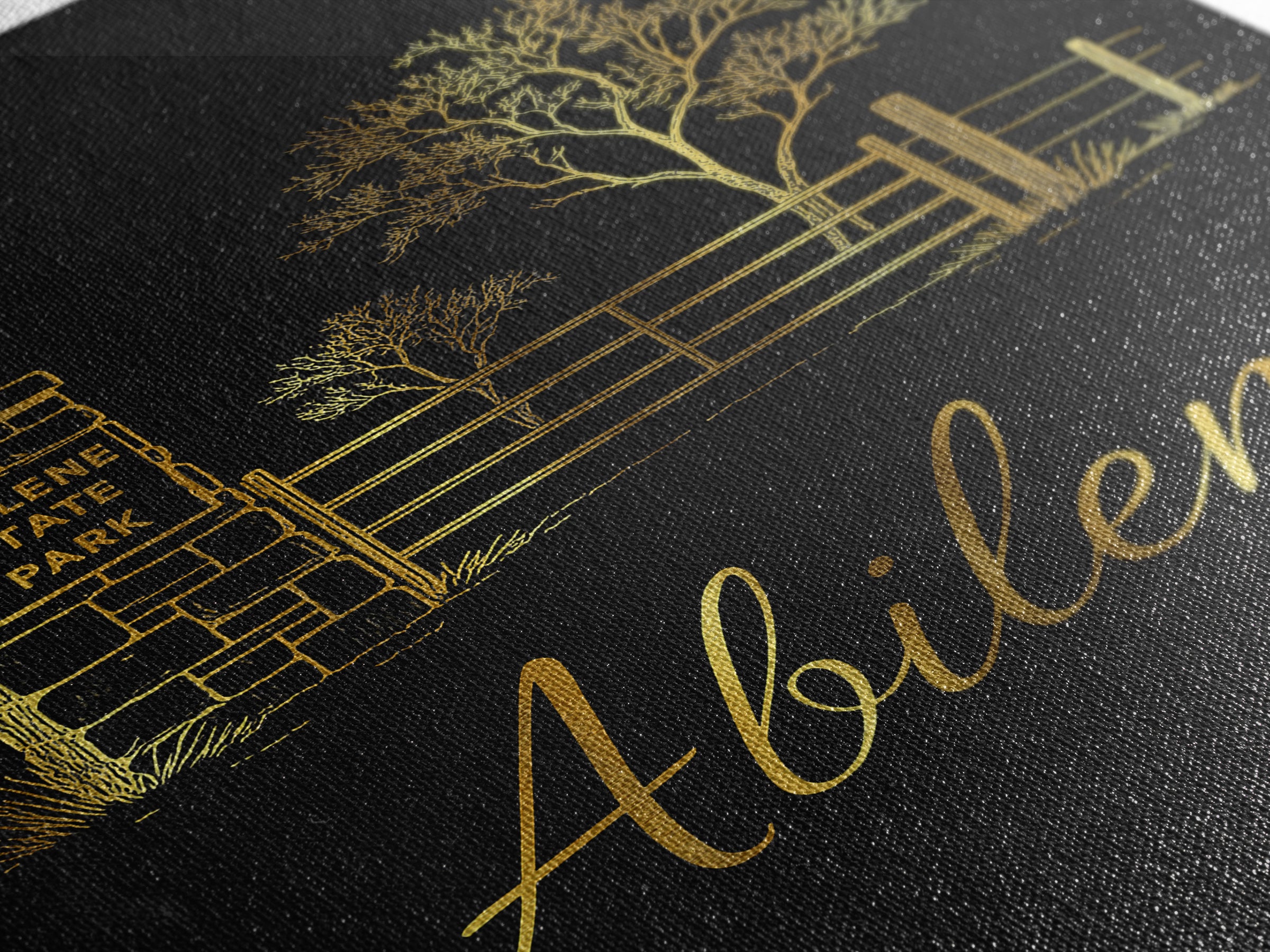 Abilene Texas Travel Poster, Canvas Print, Minimalist Gold Line Art, Abilene City Art, Travel Wall Decor, City Illustration, Home Decor