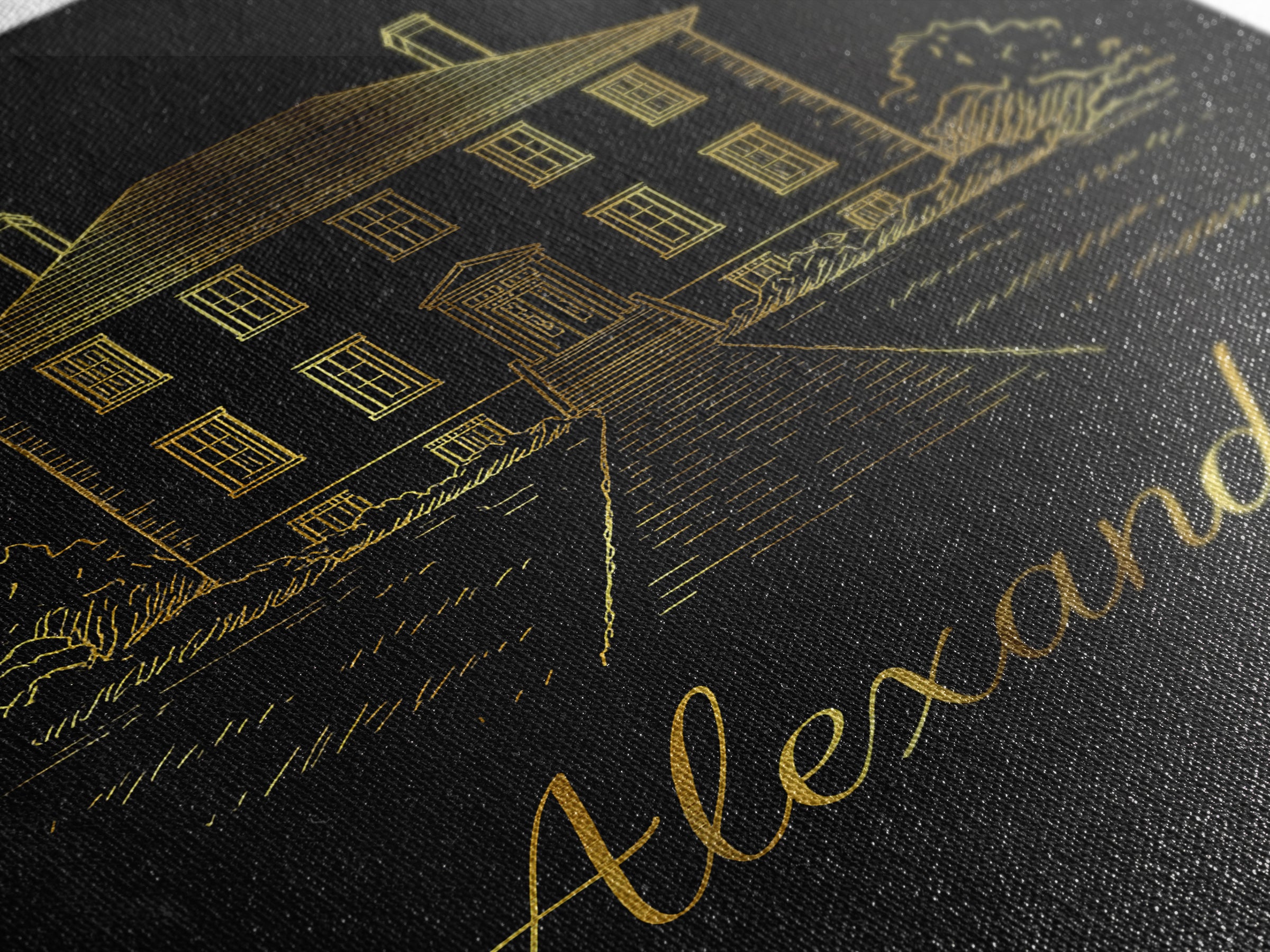 Alexandria Travel Poster, Canvas Print, Minimalist Gold Line Art, Alexandria Art Print, City Illustration, City Art Print, Wanderlust Decor