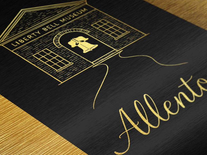 Allentown Pennsylvania Travel, Metallic Gold Art, Wood Framed Art, Metal Art, Modern House Art, Wanderlust Gift