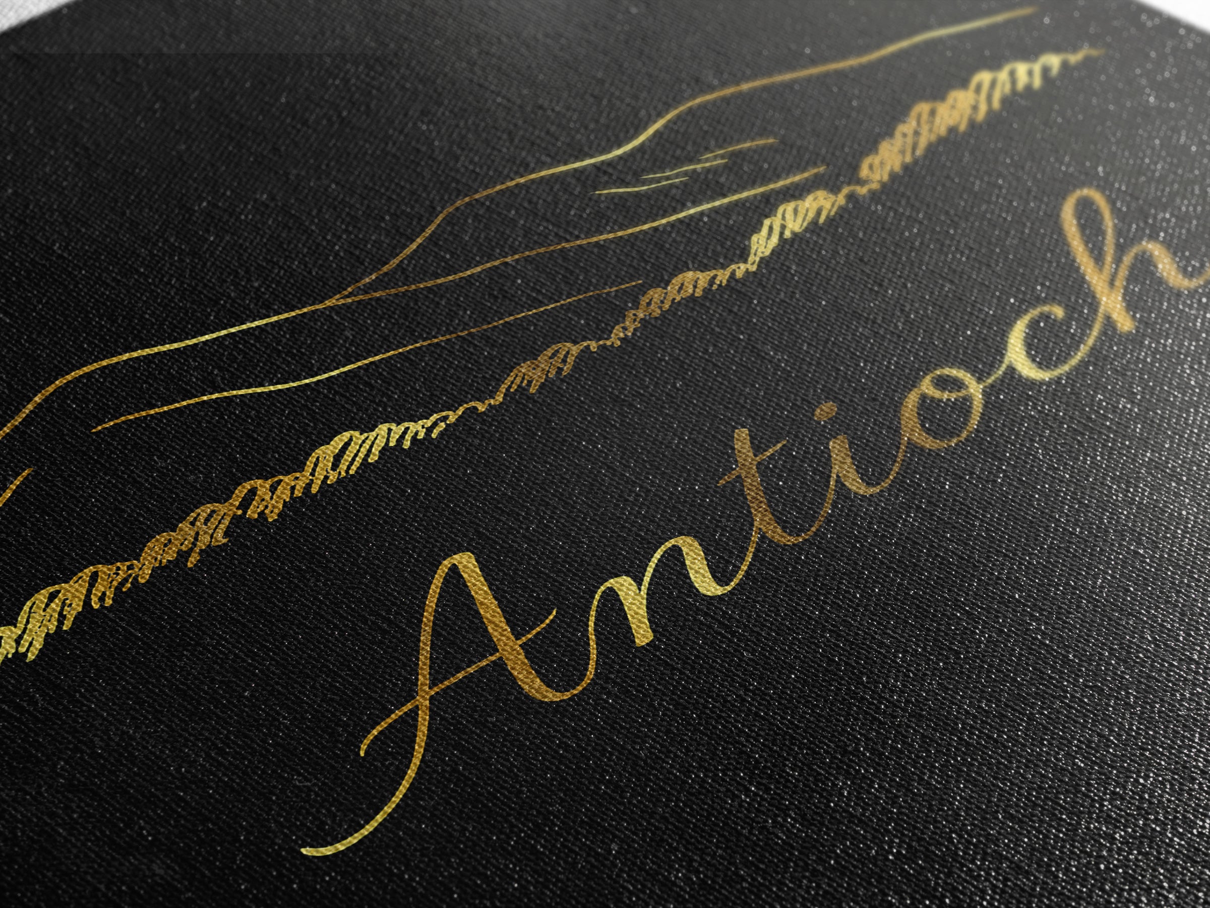 Antioch Travel Poster, Framed Canvas Print, Minimalist Gold Line Art, Antioch Travel Art, Watercolor Cityscape, Travel Poster Art