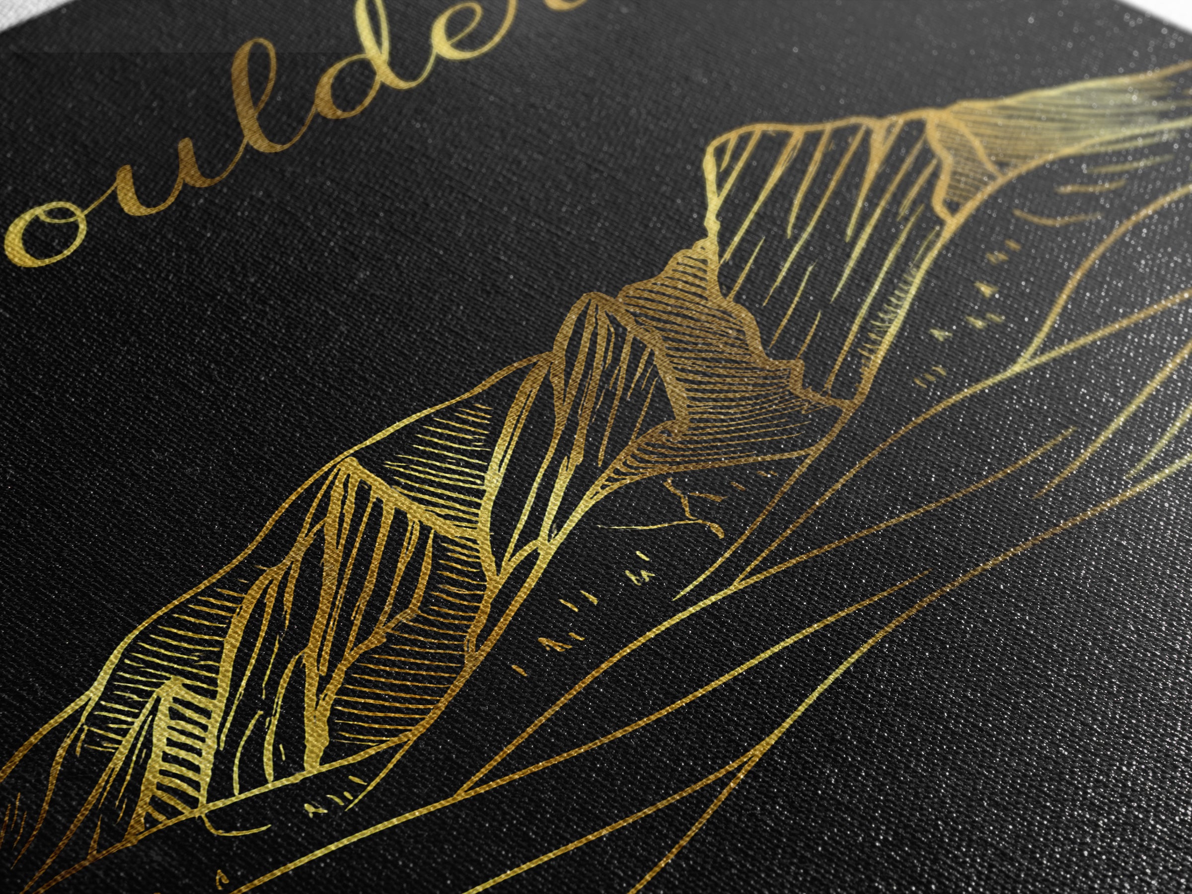Boulder Travel Poster, Canvas Print, Gold Outline Poster Art, Boulder Art Print, Travel Wall Decor, Home Office Decor, Eclectic Wall Decor