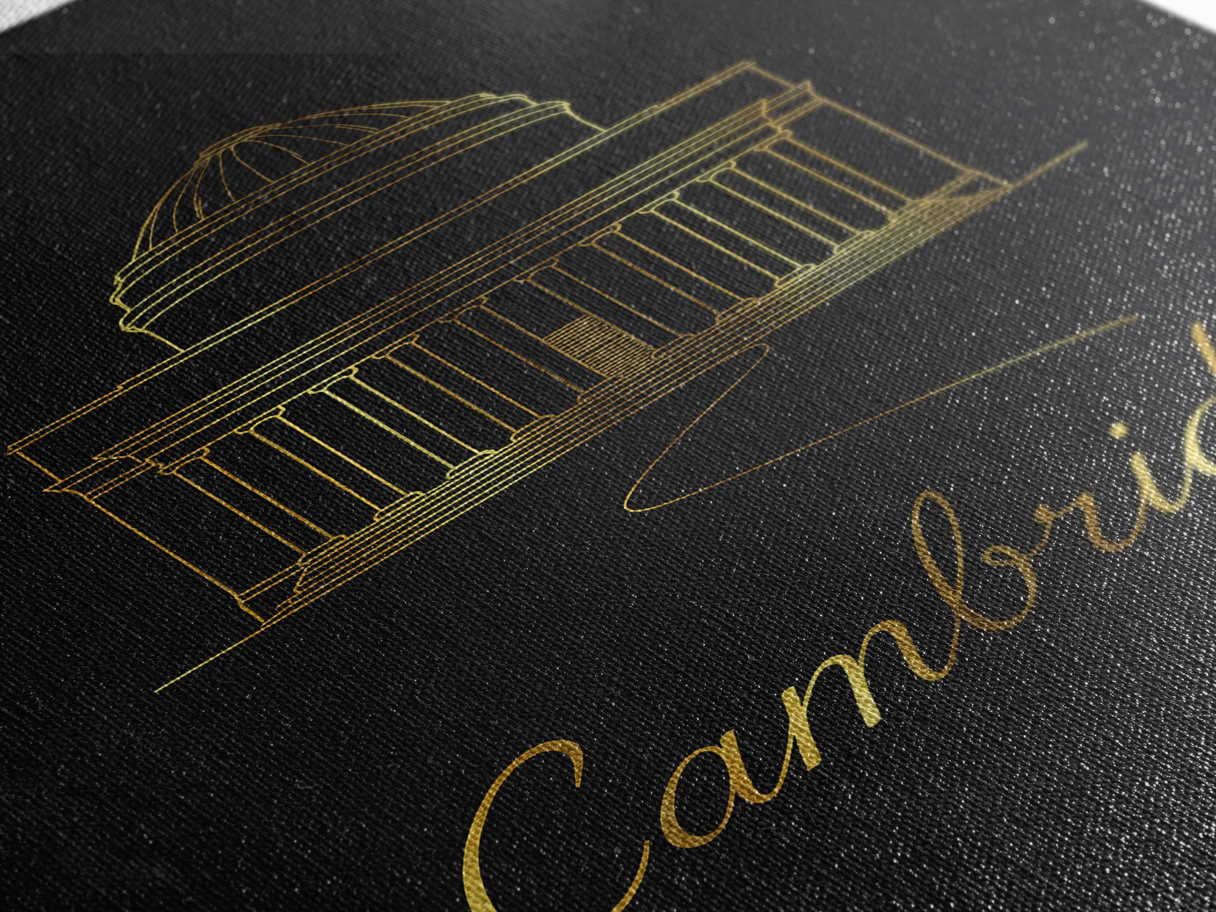 Cambridge Travel Poster, Canvas Print, Minimalist Gold Line Art, Cambridge City Art, Mid Century Wall Art, Home Office Decor, Art Print
