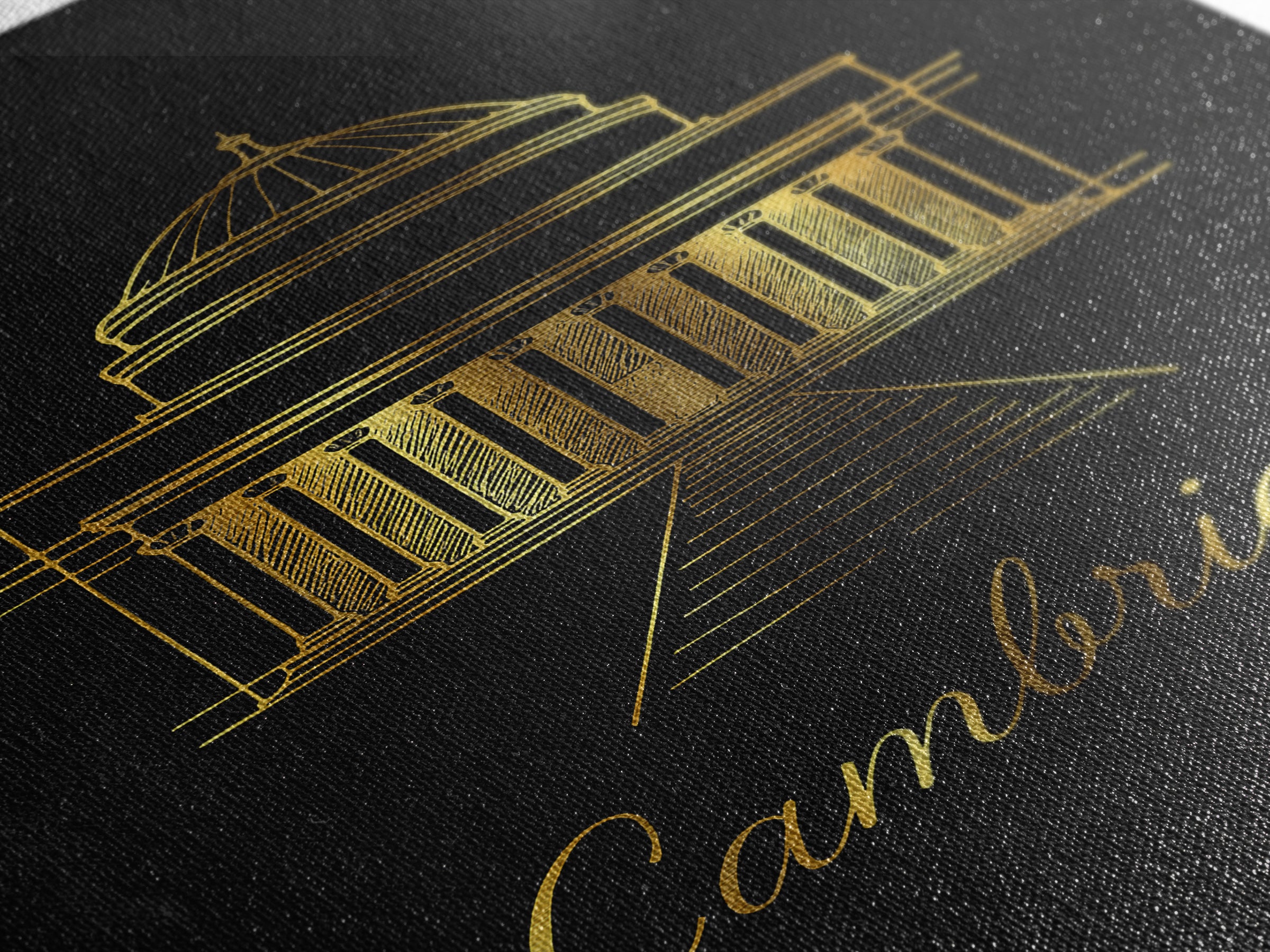 Cambridge Travel Poster, Canvas Print, Black Gold Minimalist Art, Cambridge Poster Print, Travel Poster Art, Gift For Travelers