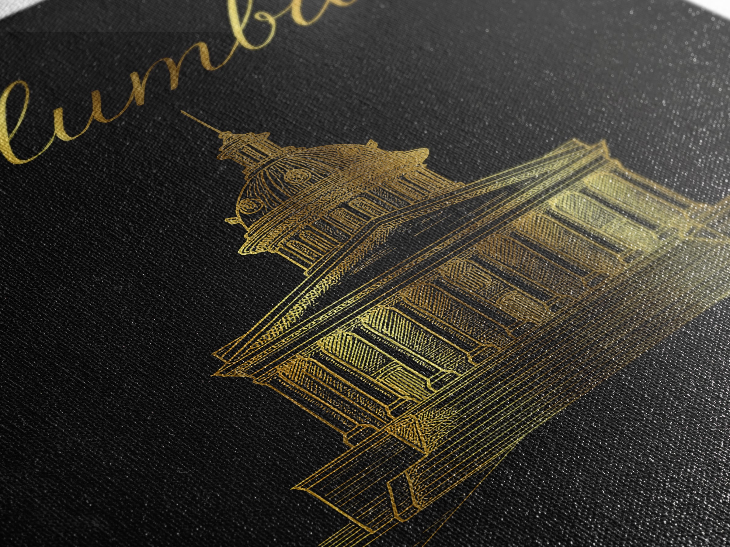 Columbia Travel Poster, Canvas Print, Minimalist Gold Line Art, Columbia City Art, City Art Print, Travel Wall Art, Wanderlust Decor