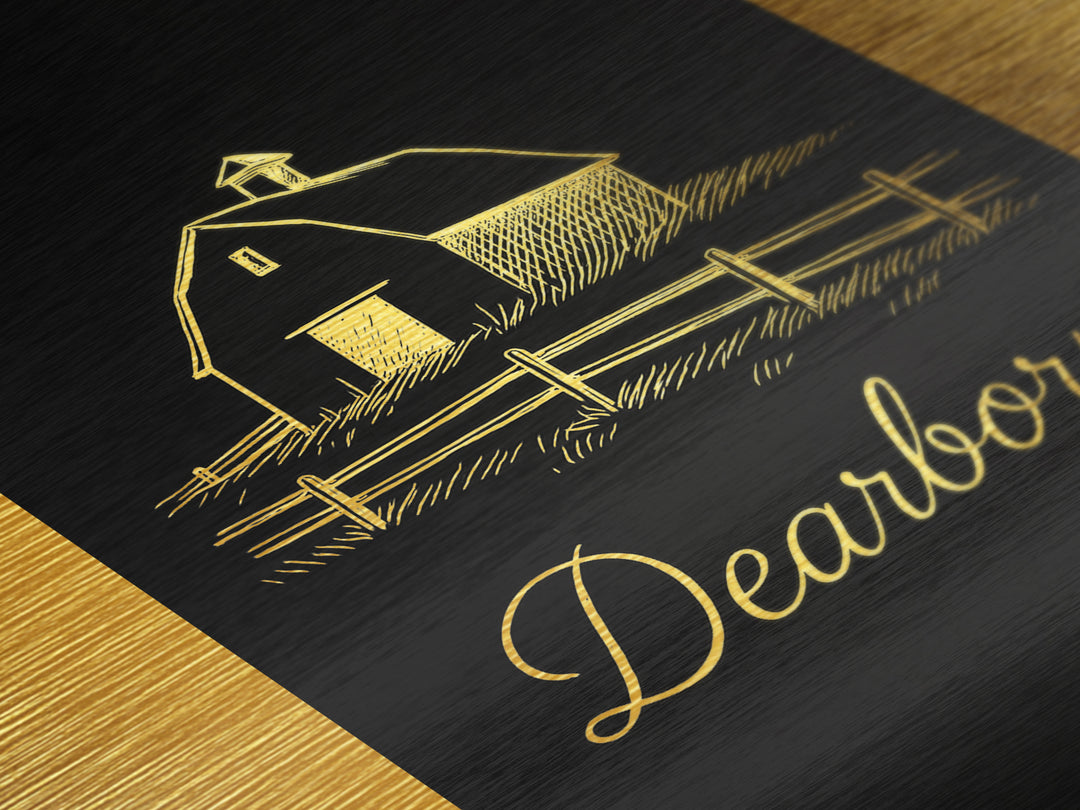 Dearborn Michigan Travel, Metallic Gold Art, Wood Framed Art, Metal Art, Minimalist Wall Art, Anniversary Gift, Bedroom Wall Art