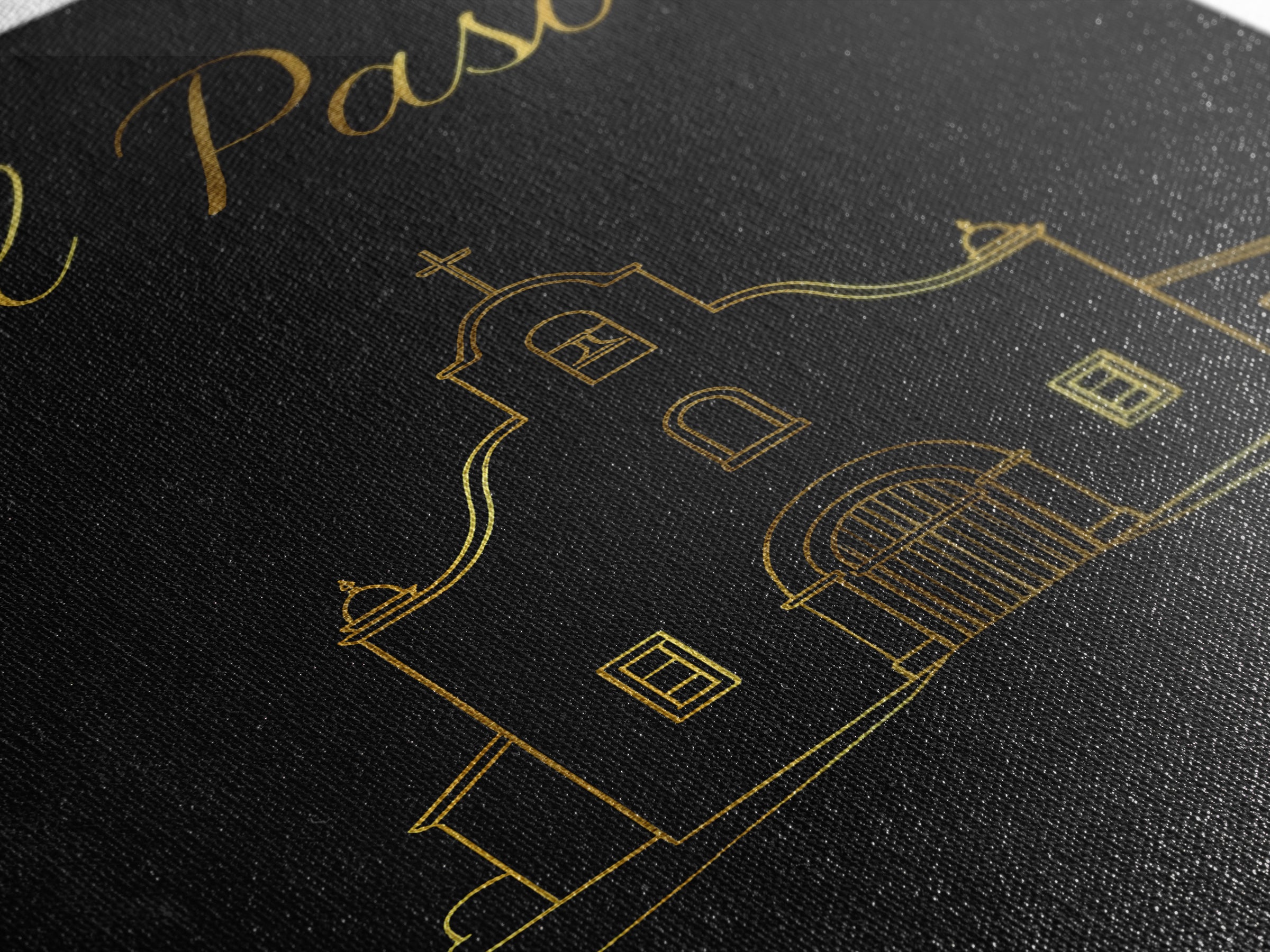 El Paso Texas Travel Poster, Canvas Print, Gold Outline Poster Art, El Paso Travel Art, City Art Print, Home Office Decor, Retro Poster