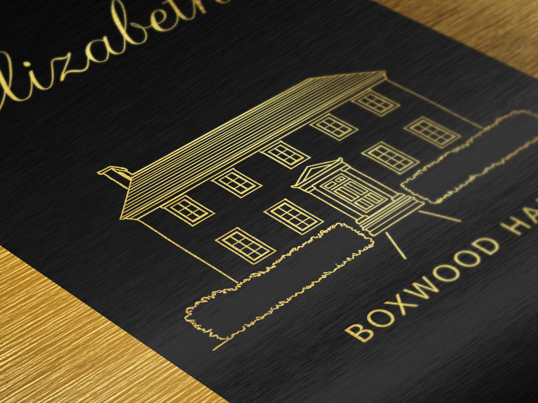 Elizabeth New Jersey Travel, Metallic Gold Art, Wood Framed Art, Metal Art, Minimalist Wall Art, Destination Gift, Living Room Art