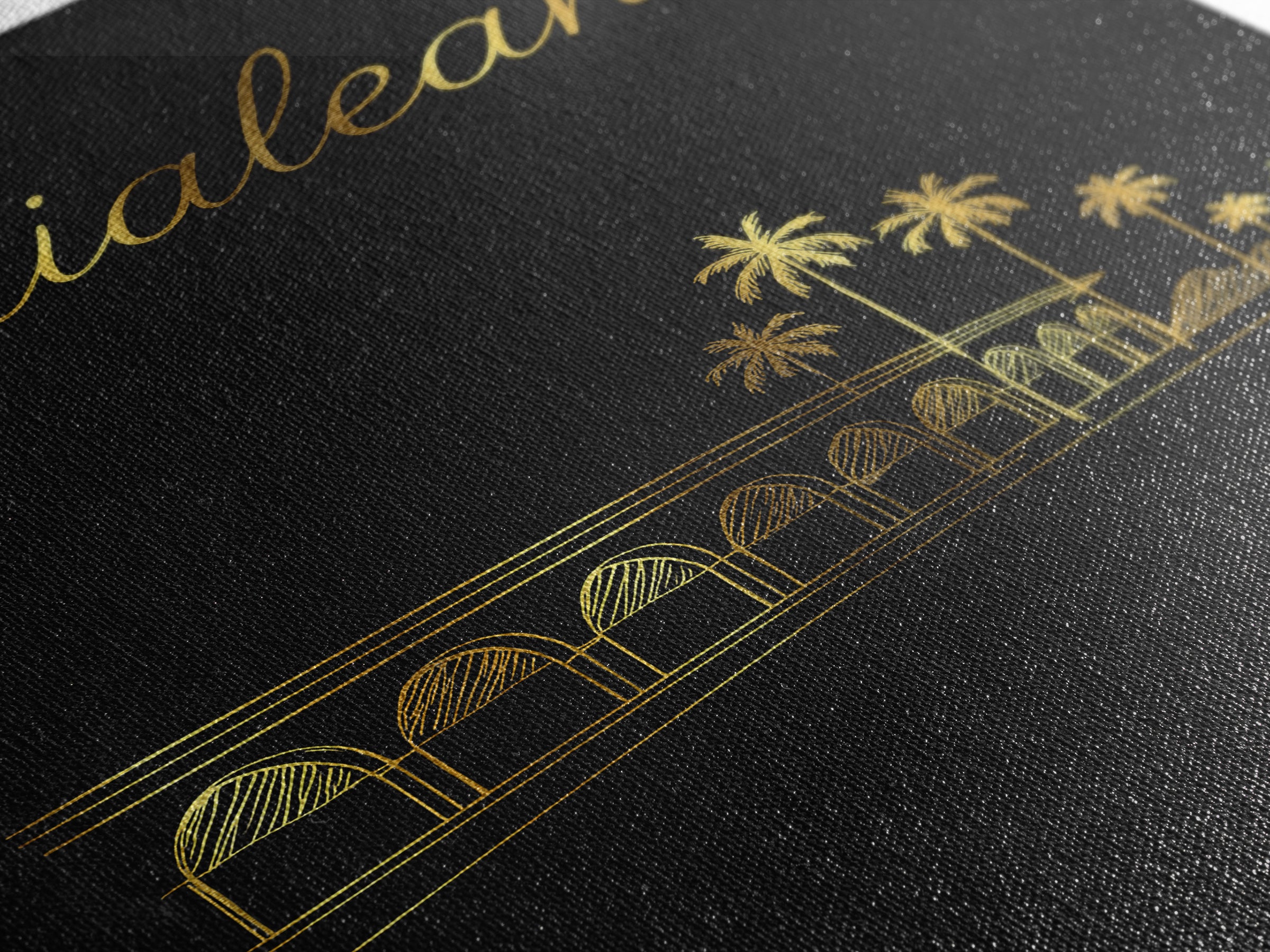 Hialeah Travel Poster, Canvas Print, Gold Outline Poster Art, Hialeah Art Print, Watercolor City Skyline, City Art Print, Wall Art