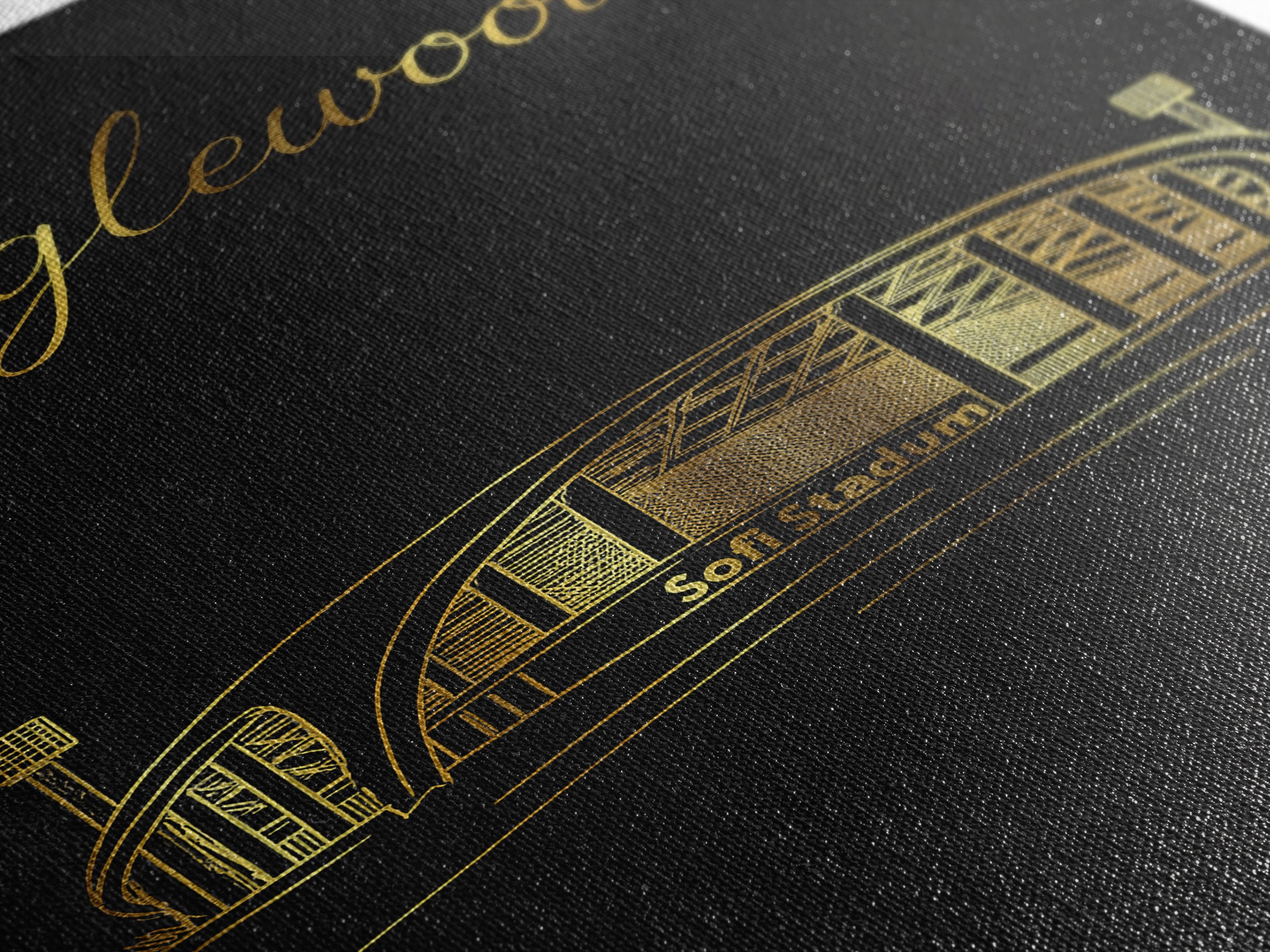 Inglewood Travel Poster, Framed Canvas Print, Minimalist Gold Line Art, Inglewood City Art, Travel Art Print, Vintage Travel Art