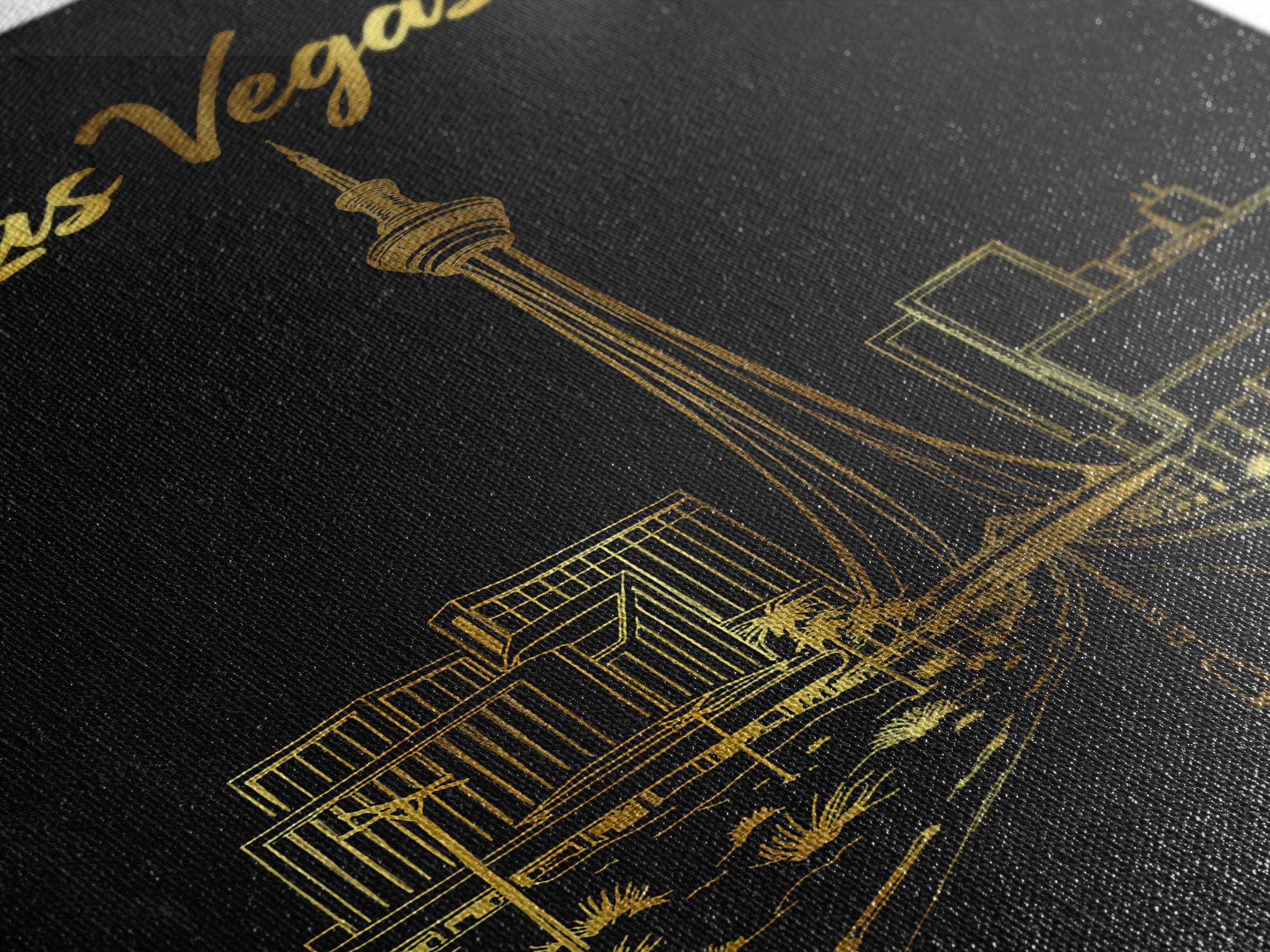 Las Vegas Nevada Travel Poster, Canvas Print, Minimalist Gold Line Art, Las Vegas Wall Art, Art Print, Wanderlust Decor, Travel Poster Set