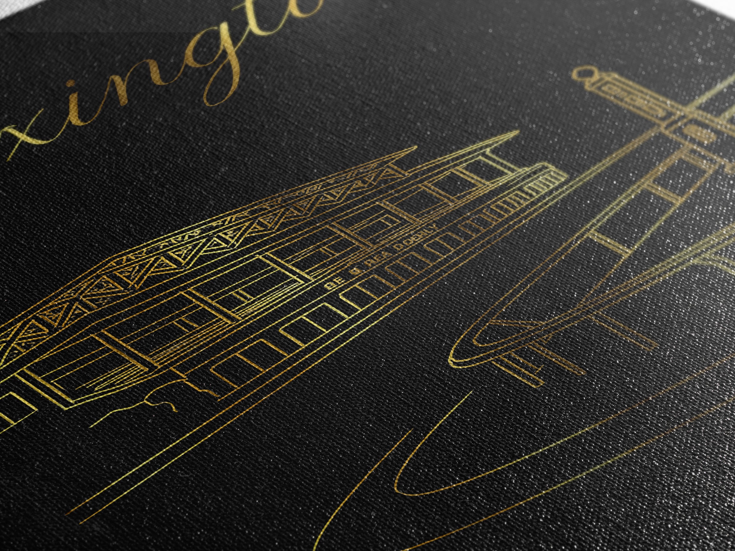 Lexington Kentucky Travel Poster, Canvas Print, Black Gold Minimalist Art, Lexington Poster Print, Vintage City Poster, Art Print, Design 1