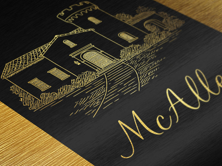 McAllen Texas Travel, Metallic Gold Print, Wood Framed Art, Metal Art, Traveler Gift, Living Room Art, Entryway Wall Print