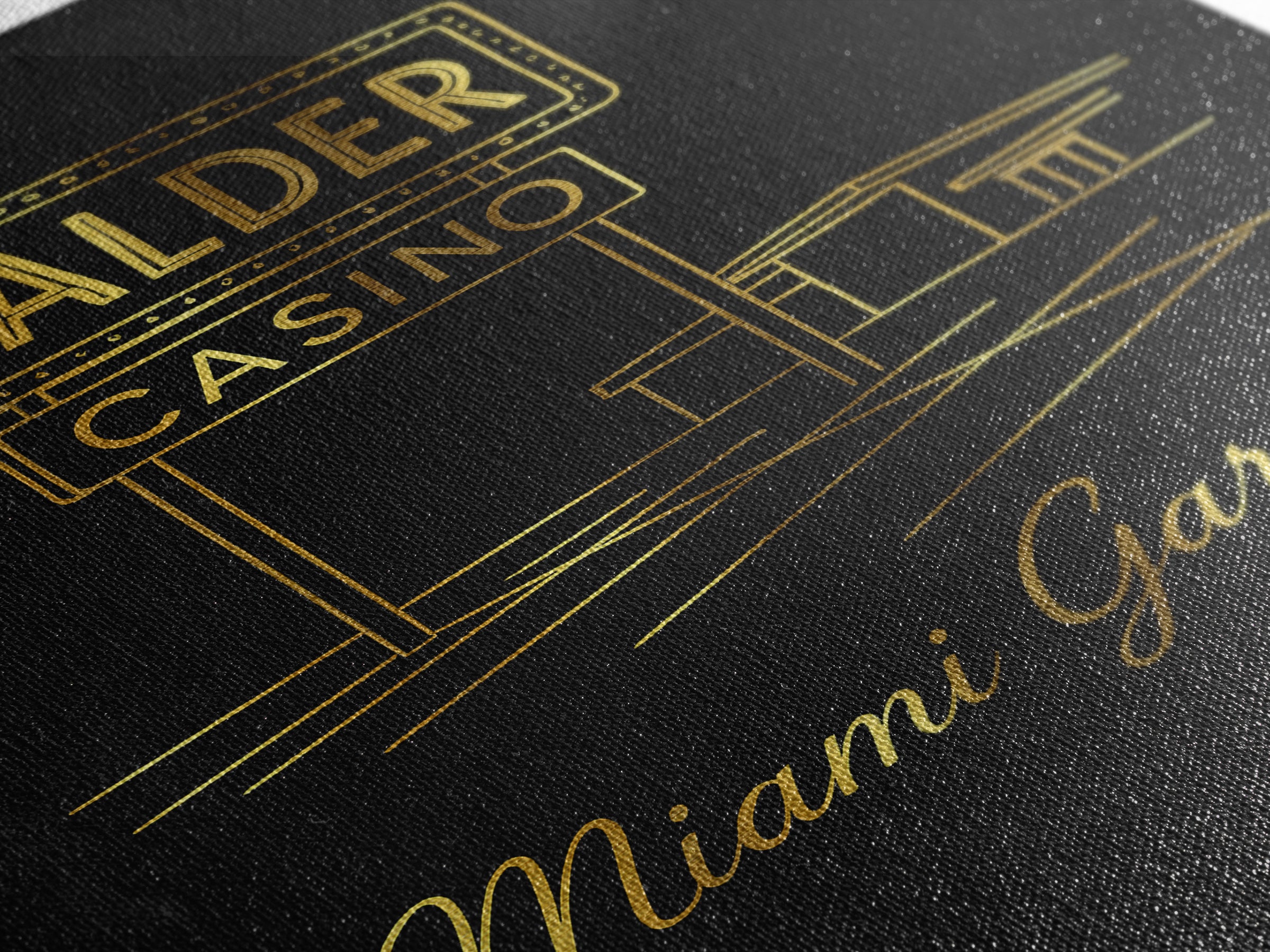 Miami Gardens Travel Poster, Canvas Print, Black Gold Minimalist Art, Miami Gardens City Art, City Travel Prints, Travel Wall Art