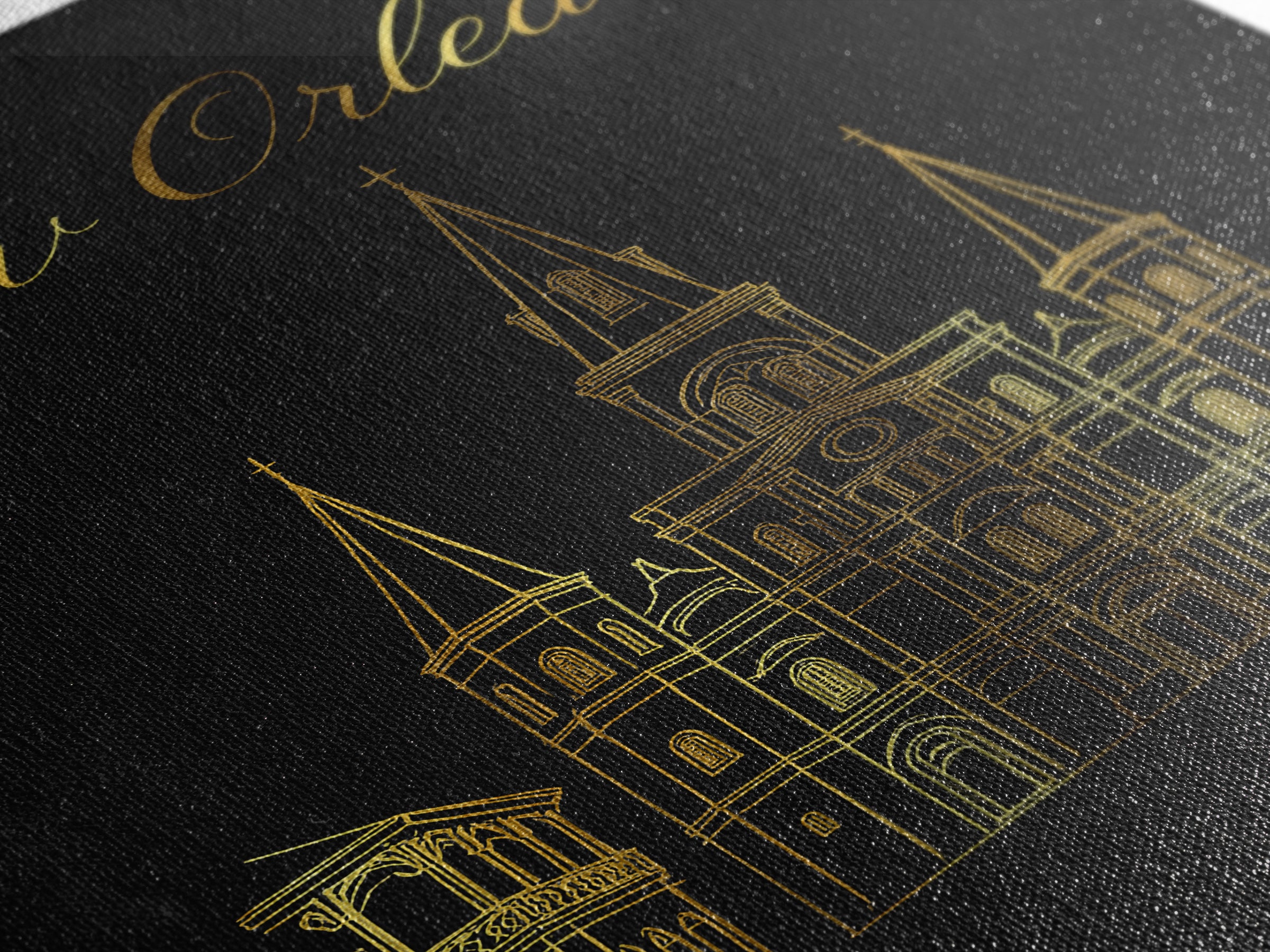 New Orleans Louisiana Travel Poster, Canvas Print, Black Gold Minimalist Art, New Orleans Poster Print, Travel Poster Set, Travel Prints