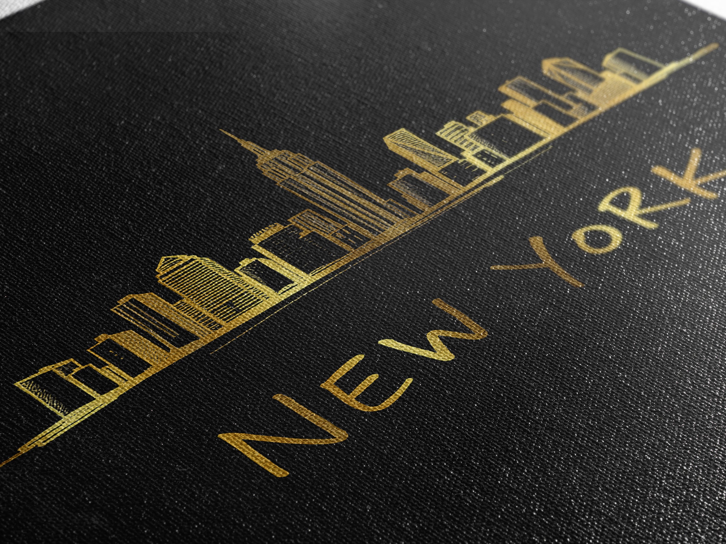 New York Travel Poster, Canvas Print, Black Gold Minimalist Art, New York Travel Art, Eclectic Wall Decor, City Art Print, Poster Print
