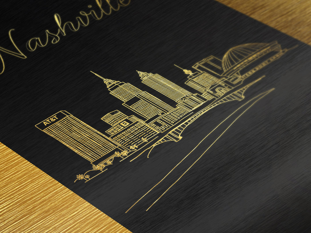 New York New York Travel, Metallic Gold Print, Wood Framed Art, Metal Art, Minimalist Wall Art, Birthday Gift, Entryway Wall Print