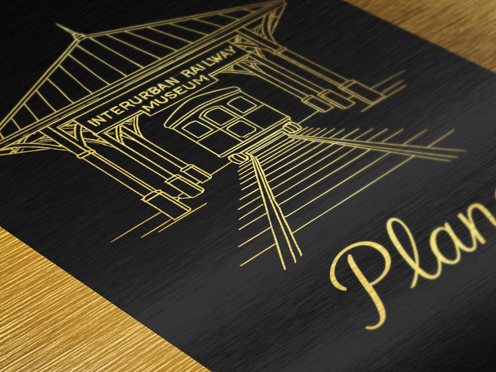 Plano Texas Travel, Metallic Gold Print, Wood Framed Art, Metal Art, Minimalist Wall Art, Retirement Travel Gift, Living Room Decor