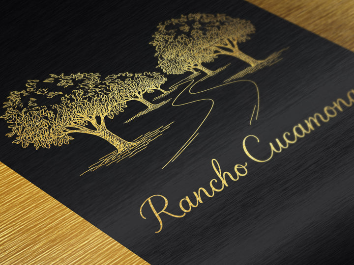 Rancho Cucamonga California Travel, Metallic Gold Print, Wood Framed Art, Metal Art, Modern Wall Art, Honeymoon Gift, Home Decor