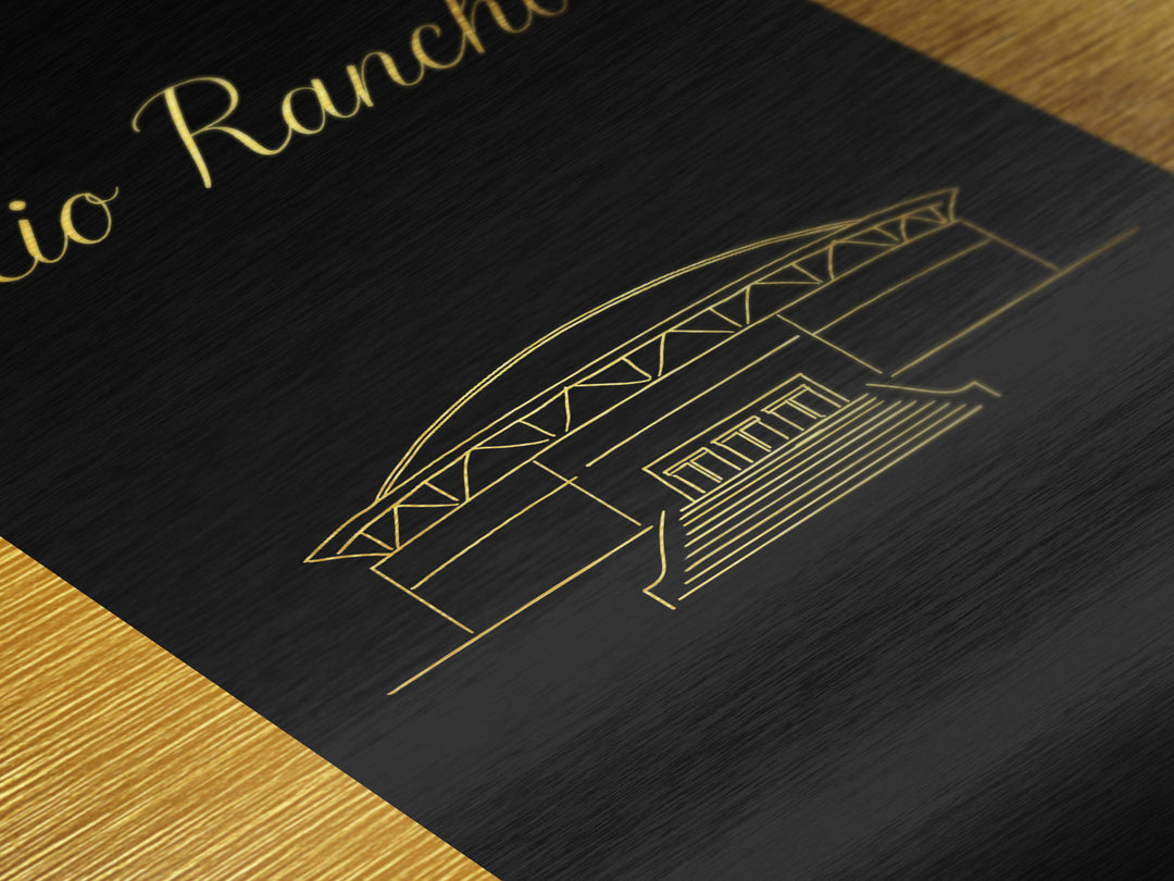 Rio Rancho New Mexico Art, Metallic Gold Art, Wood Framed Art, Metal Art, Modern Wall Art, Graduation Travel Gift, Bedroom Decor